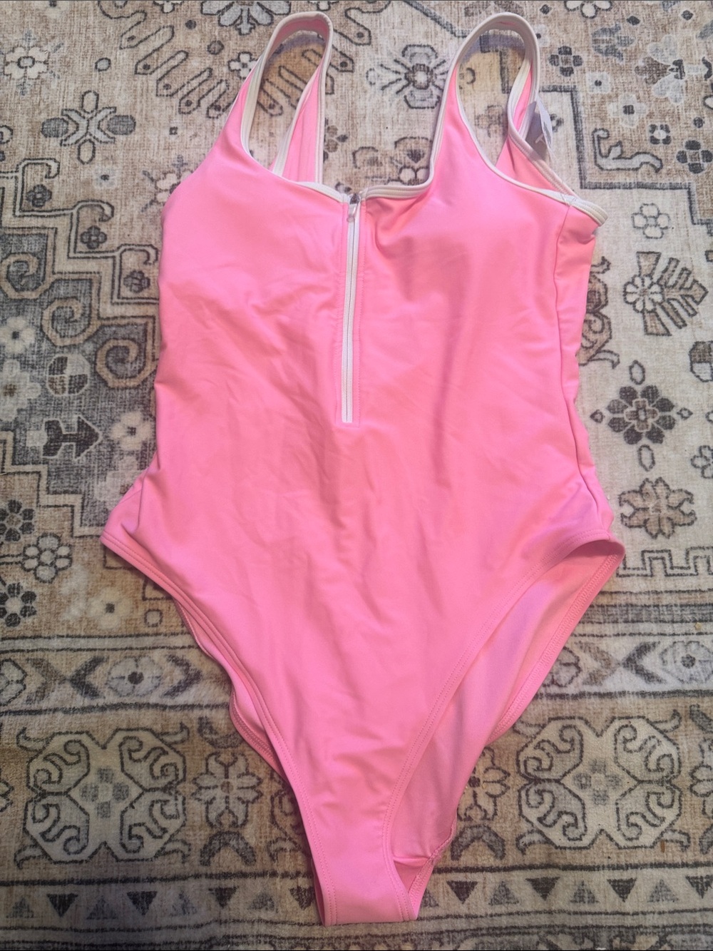 Old Navy Pink One-Piece Swimsuit with Front Zip